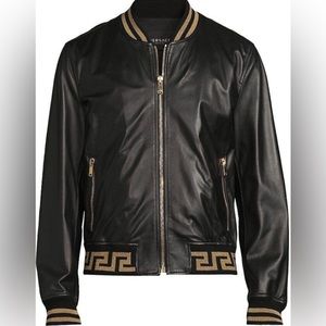 Versace Greca nappa leather bomber jacket  - sold out - last one 💎NWT